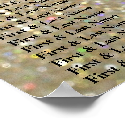 Stoelindeling - Goud Glit Fab Poster (Hoek)