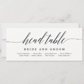 Stoelindeling Hoofdtafelkaart - Modern Schrift Kaart (Voorkant)