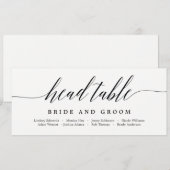 Stoelindeling Hoofdtafelkaart - Modern Schrift Kaart (Voorkant / Achterkant)