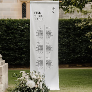 Stoelindeling met Aanpasbaar Minimalistisch Vintag Spandoek