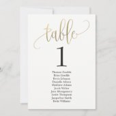 Stoelindeling Tafelkaart Lovely Calligraphy Kaart (Voorkant)