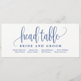 Stoelkaart voor hoofdtafel - Mooie kalligrafie Nav Kaart