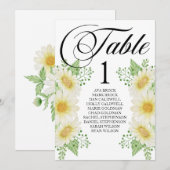 Stoelplan Tafelkaart met Mooie Calligrafie Kaart (Voorkant / Achterkant)