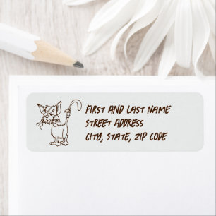 Stoere Alley Cat Cartoon - Grappige Tomcat Attitud Etiket