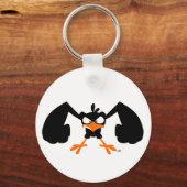 Stoere Cartoon Black Bird Sleutelhanger (Voorkant)