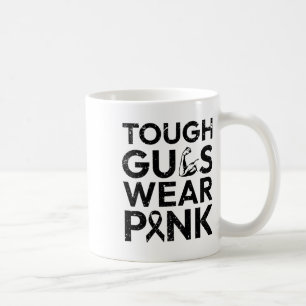 Stoere jongens Draag Roze Borstkanker Jongens Kank Koffiemok