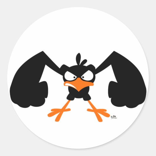 Stoere lil' birdie :) sticker (Voorkant)