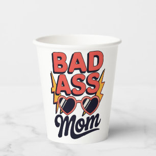 Stoere Moeder Grappige Zomer Retro Zonnebril Papieren Bekers