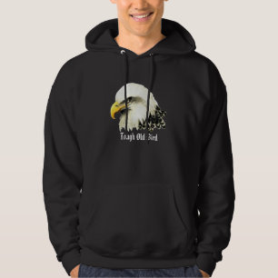 "Stoere oude vogel" Humor Waterverf Bald Eagle Bir Hoodie