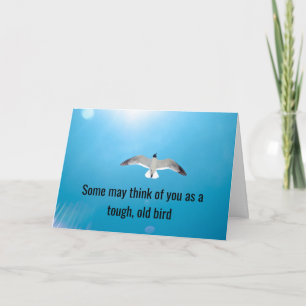 Stoere oude vogel - kaart
