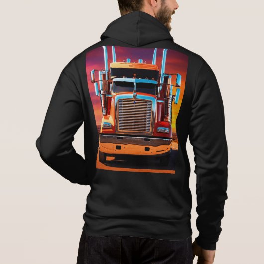 Stoere trucker hoodie (Achterkant)