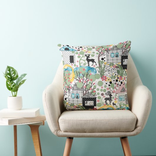 Stof applique rustieke tuin kussen (Stoel)