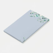 Stof Blauw Eucalyptus Groene Blank Sjabloon Post-it® Notes (Schuin)