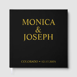 Stof blauw gast boek cadeau, gepersonaliseerde lux