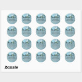 Stof Blauw Groen Trouw Budget Trends Ronde Sticker (Vel)