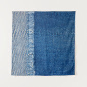 Stof Blauwe Jeans Achtergrond, Denim textuur Wandkleed (Voorkant (horizontaal))