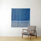 Stof Blauwe Jeans Achtergrond, Denim textuur Wandkleed (In situ)