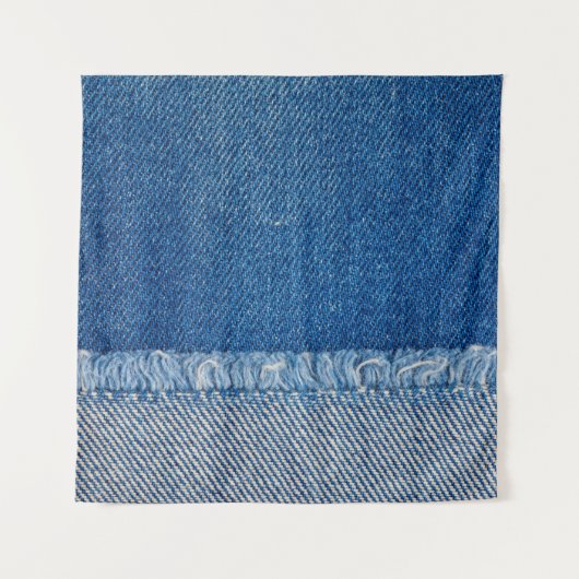 Stof Blauwe Jeans Achtergrond, Denim textuur Wandkleed (Voorkant)