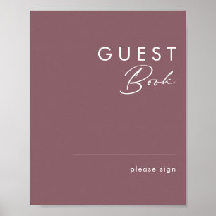 Stof Boho   Paars gastboek bord Poster