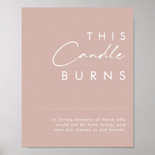 Stof Boho   Roos Deze Kaars Brand Signaal Poster