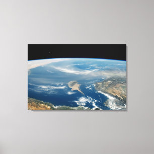 stof boven het middellandse-zeegebied en het Zee c Canvas Afdruk