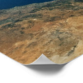 stof boven het middellandse-zeegebied en het Zee c Poster (Hoek)