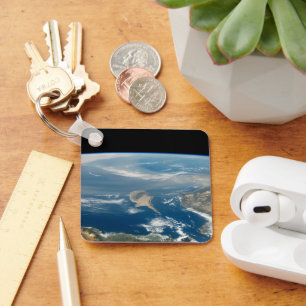 stof boven het middellandse-zeegebied en het Zee c Sleutelhanger