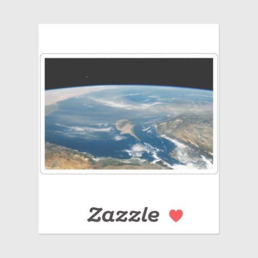 stof boven het middellandse-zeegebied en het Zee c Sticker (Vel)