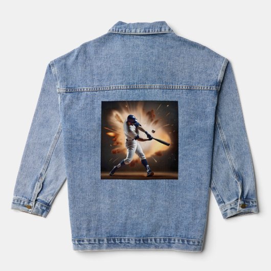 Stof en glorie: honkbal de thuisrun denim jacket (Achterkant)