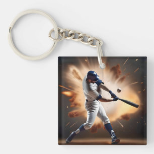 Stof en glorie: honkbal de thuisrun sleutelhanger
