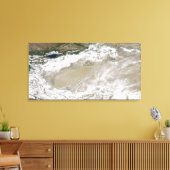 Stof en wolken over de Taklimakan Des Canvas Afdruk (Insitu (Woonkamer))