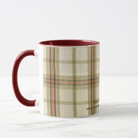 Stof, hier Jouw tekst Mok (Links)