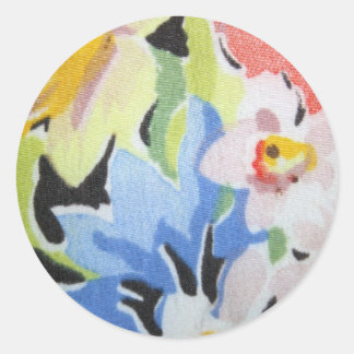  stof in bloemenpatroon Stickers