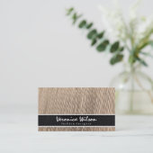 Stof Line Threading & Lederen print Visitekaartje (Staand voorkant)