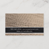 Stof Line Threading & Lederen print Visitekaartje (Achterkant)