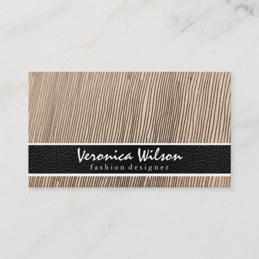 Stof Line Threading & Lederen print Visitekaartje (Voorkant)