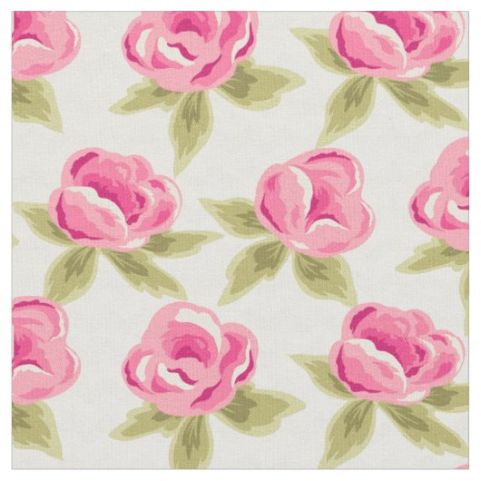 Stof met roze rozen (Close Up)