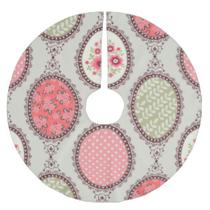 stof: Patchwork naadloos ontwerp. Kerstboom Rok
