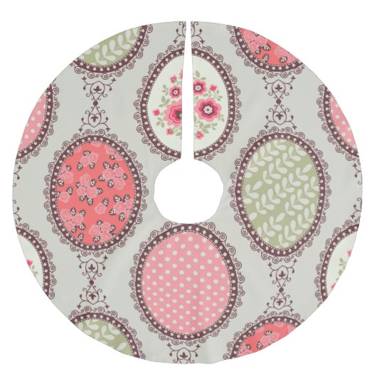 stof: Patchwork naadloos ontwerp. Kerstboom Rok (Voorkant)