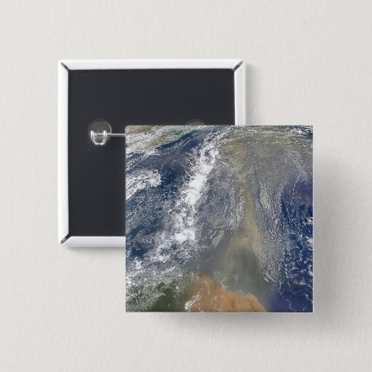 Stof richting Zuid-Amerika Vierkante Button 5,1 Cm (Voorkant /achterkant)