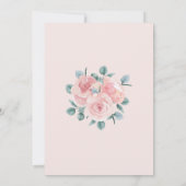 Stof Roos Eucalyptus Baby Bloom Baby shower Kaart (Achterkant)