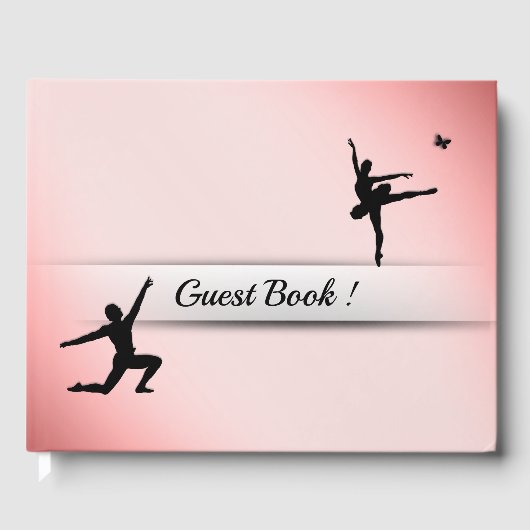 Stof Roze Ballet Gastboek Gastenboek (Voorkant)