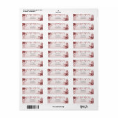 Stof Roze Bloem Retouradres Sticker (Full Sheet)