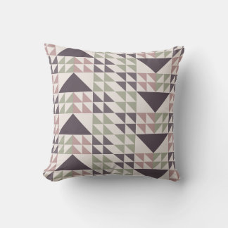 Stof Roze Geometrisch Quilt Patroon Worp Kussen