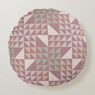 Stof Roze Geometrisch Quilt Patroon Worp Kussen