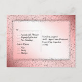 Stof Roze Glitters RSVP met Keuze Menu (Achterkant)