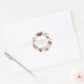 Stof Roze Retouradres Label Stempel (Envelop)