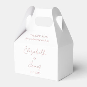 Stof Roze Roze Elegant Script Trouw Dank Je Bedankdoosjes