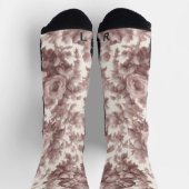 Stof Roze Roze Marmer Toile Crew Soks - Passend Sokken (Top)