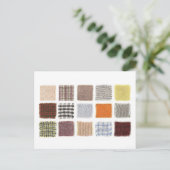 Stof Sample/Swatch Briefkaart (Staand voorkant)